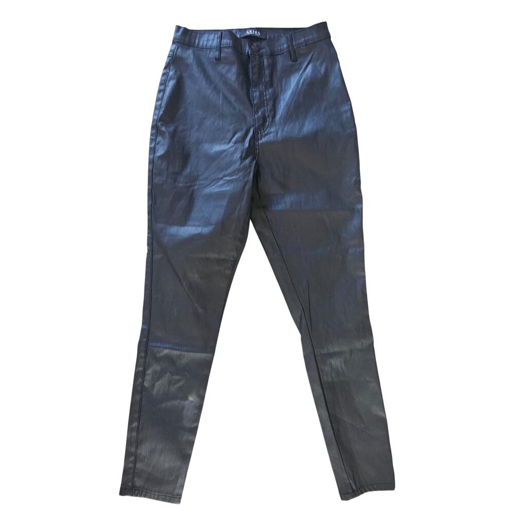 AKIRA Shiny Black Pants, Women's, Size 17